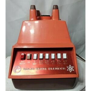 Hoover 8960 Blender 600W 6-Speed Orange Retro 1960s Vintage Motor Base Tested
